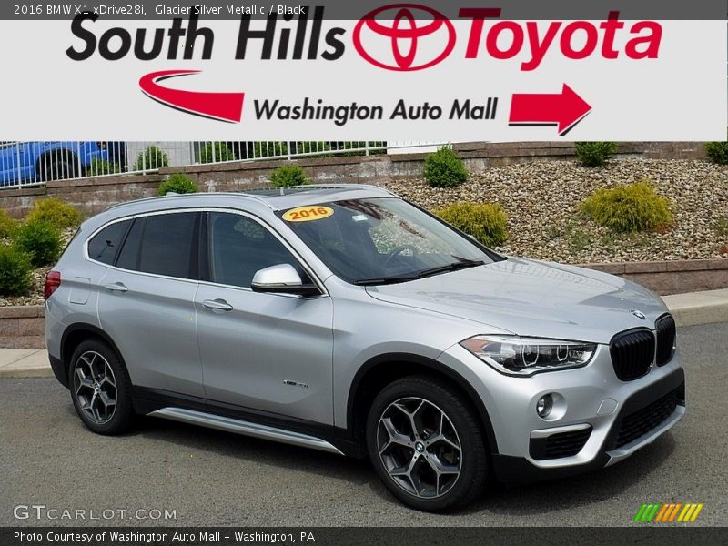 Glacier Silver Metallic / Black 2016 BMW X1 xDrive28i