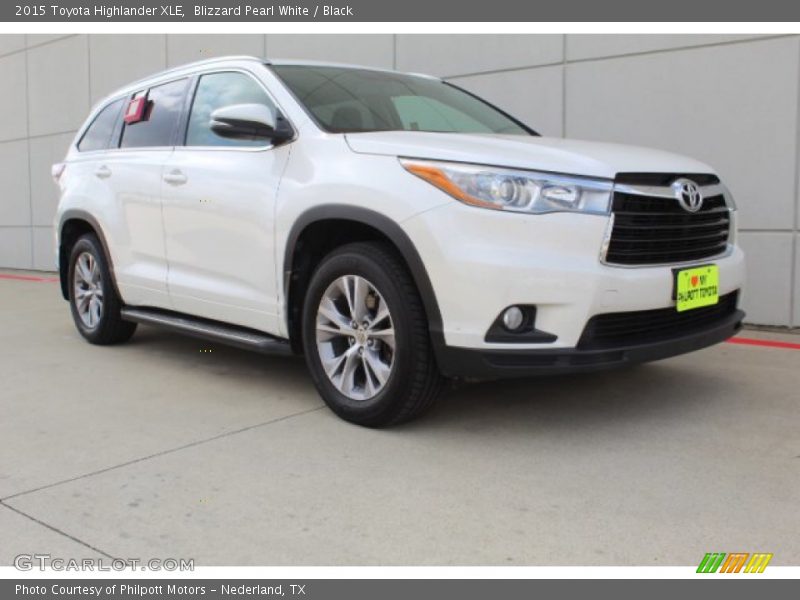 Blizzard Pearl White / Black 2015 Toyota Highlander XLE
