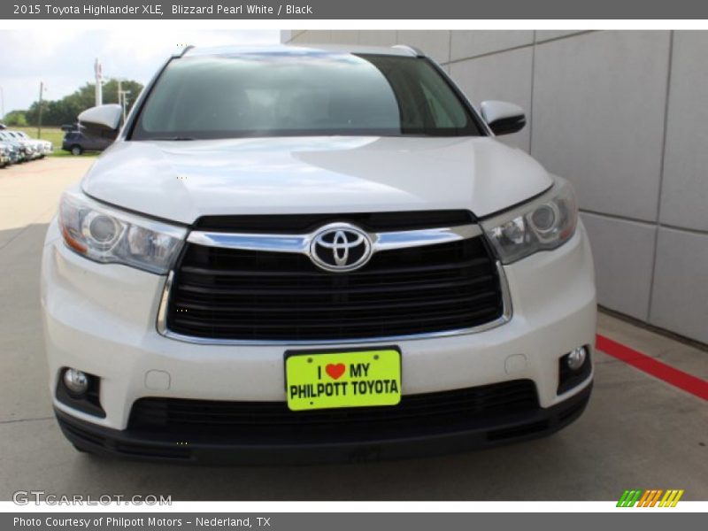 Blizzard Pearl White / Black 2015 Toyota Highlander XLE