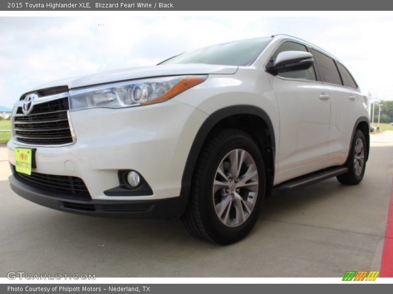 Blizzard Pearl White / Black 2015 Toyota Highlander XLE
