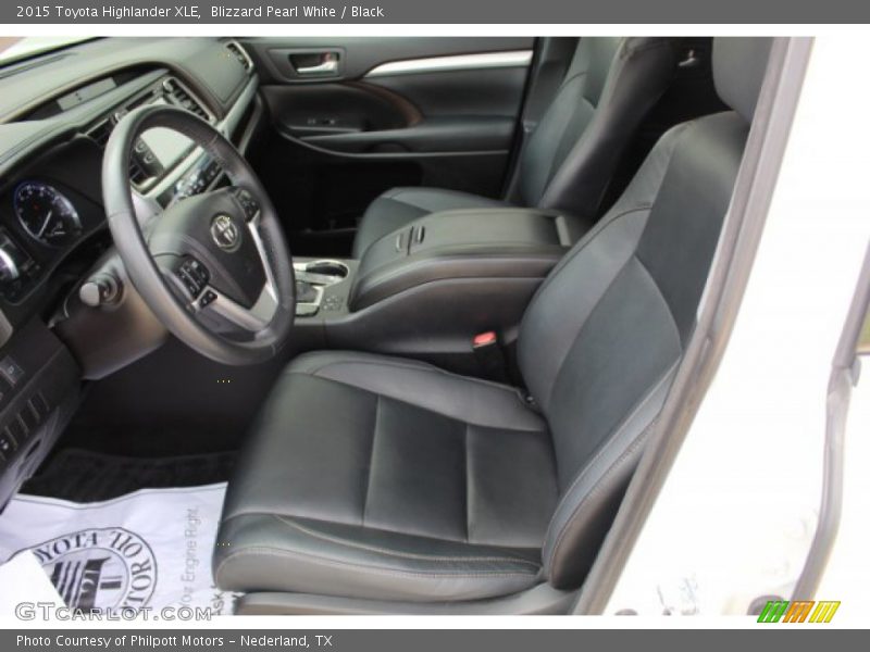 Blizzard Pearl White / Black 2015 Toyota Highlander XLE