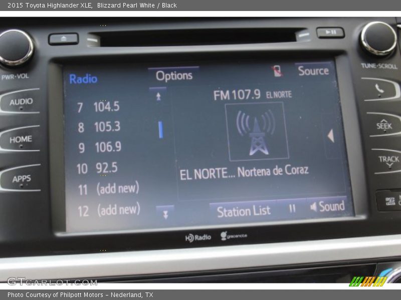Blizzard Pearl White / Black 2015 Toyota Highlander XLE