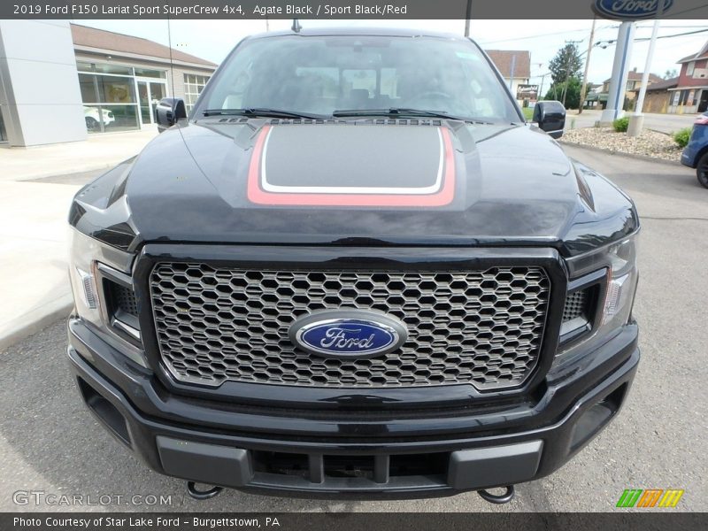 Agate Black / Sport Black/Red 2019 Ford F150 Lariat Sport SuperCrew 4x4