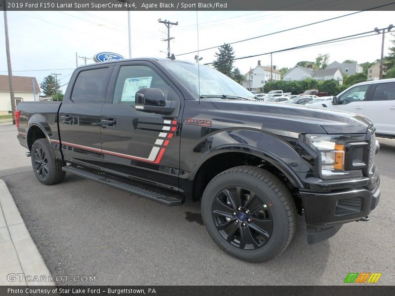 Agate Black / Sport Black/Red 2019 Ford F150 Lariat Sport SuperCrew 4x4