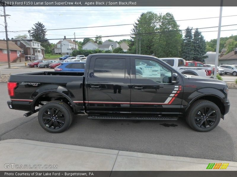 Agate Black / Sport Black/Red 2019 Ford F150 Lariat Sport SuperCrew 4x4