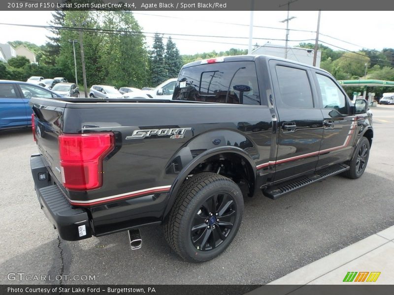 Agate Black / Sport Black/Red 2019 Ford F150 Lariat Sport SuperCrew 4x4