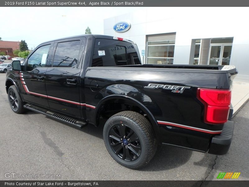 Agate Black / Sport Black/Red 2019 Ford F150 Lariat Sport SuperCrew 4x4
