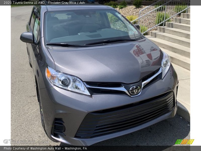 Predawn Gray Mica / Ash 2020 Toyota Sienna LE AWD