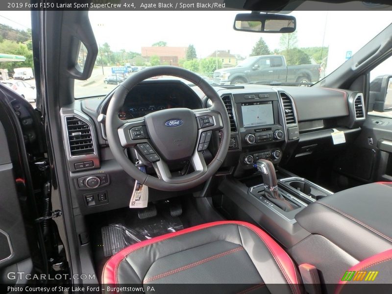 Agate Black / Sport Black/Red 2019 Ford F150 Lariat Sport SuperCrew 4x4