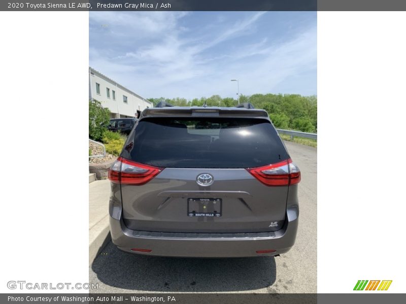 Predawn Gray Mica / Ash 2020 Toyota Sienna LE AWD