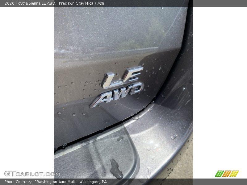 Predawn Gray Mica / Ash 2020 Toyota Sienna LE AWD