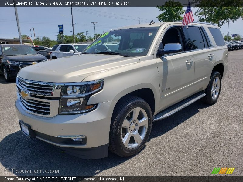 Champagne Silver Metallic / Jet Black 2015 Chevrolet Tahoe LTZ 4WD