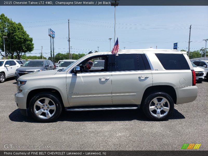 Champagne Silver Metallic / Jet Black 2015 Chevrolet Tahoe LTZ 4WD