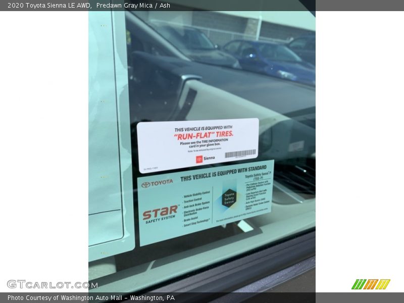 Predawn Gray Mica / Ash 2020 Toyota Sienna LE AWD