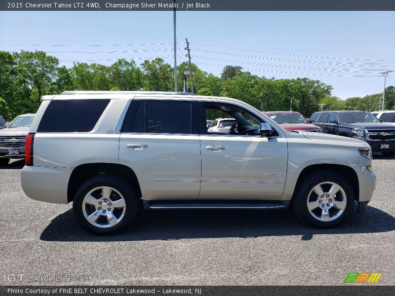 Champagne Silver Metallic / Jet Black 2015 Chevrolet Tahoe LTZ 4WD