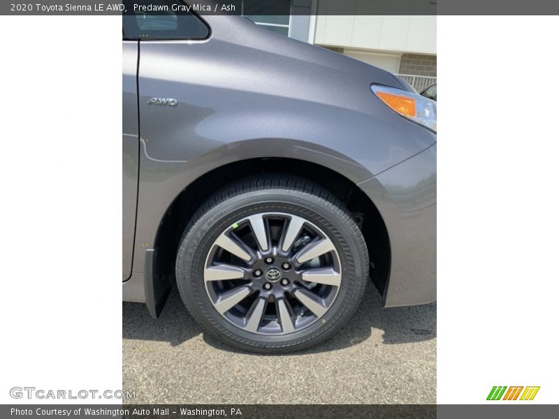 Predawn Gray Mica / Ash 2020 Toyota Sienna LE AWD