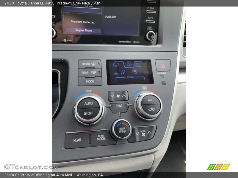 Predawn Gray Mica / Ash 2020 Toyota Sienna LE AWD