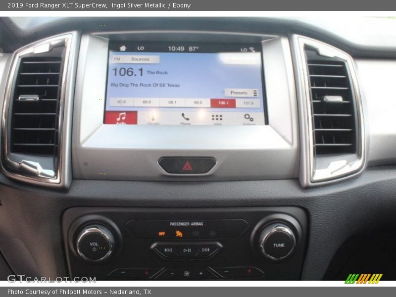 Ingot Silver Metallic / Ebony 2019 Ford Ranger XLT SuperCrew