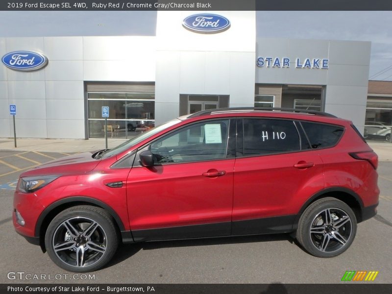 Ruby Red / Chromite Gray/Charcoal Black 2019 Ford Escape SEL 4WD