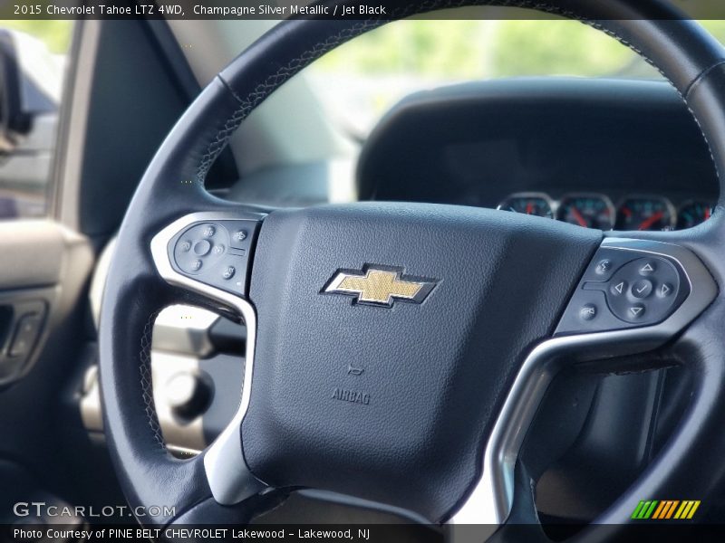 Champagne Silver Metallic / Jet Black 2015 Chevrolet Tahoe LTZ 4WD