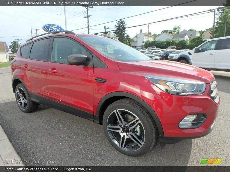Ruby Red / Chromite Gray/Charcoal Black 2019 Ford Escape SEL 4WD