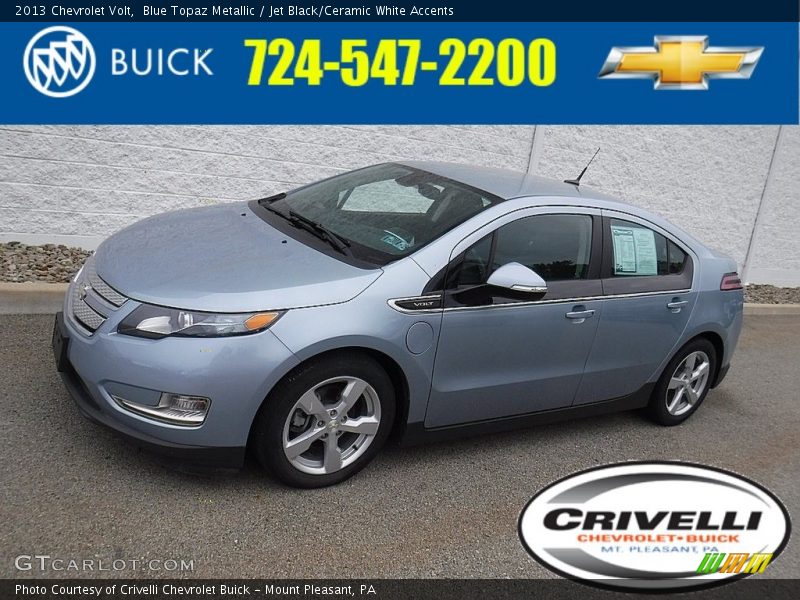 Blue Topaz Metallic / Jet Black/Ceramic White Accents 2013 Chevrolet Volt