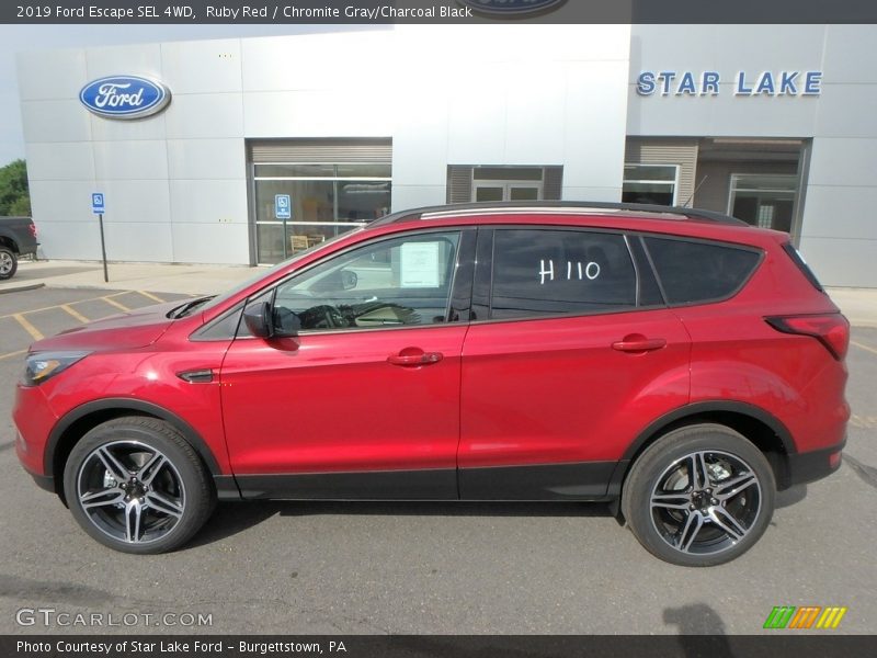 Ruby Red / Chromite Gray/Charcoal Black 2019 Ford Escape SEL 4WD