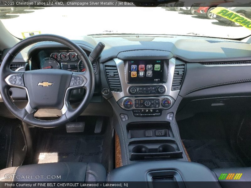 Champagne Silver Metallic / Jet Black 2015 Chevrolet Tahoe LTZ 4WD