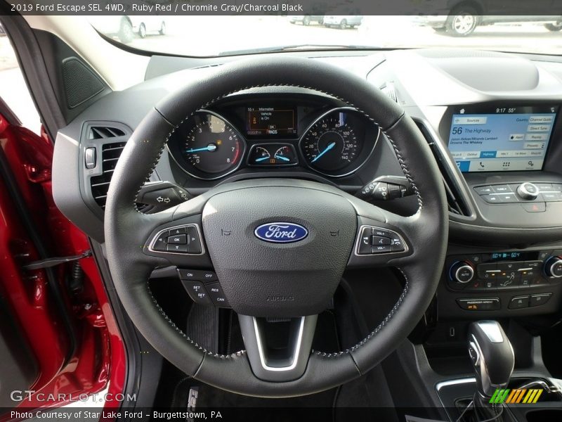 Ruby Red / Chromite Gray/Charcoal Black 2019 Ford Escape SEL 4WD