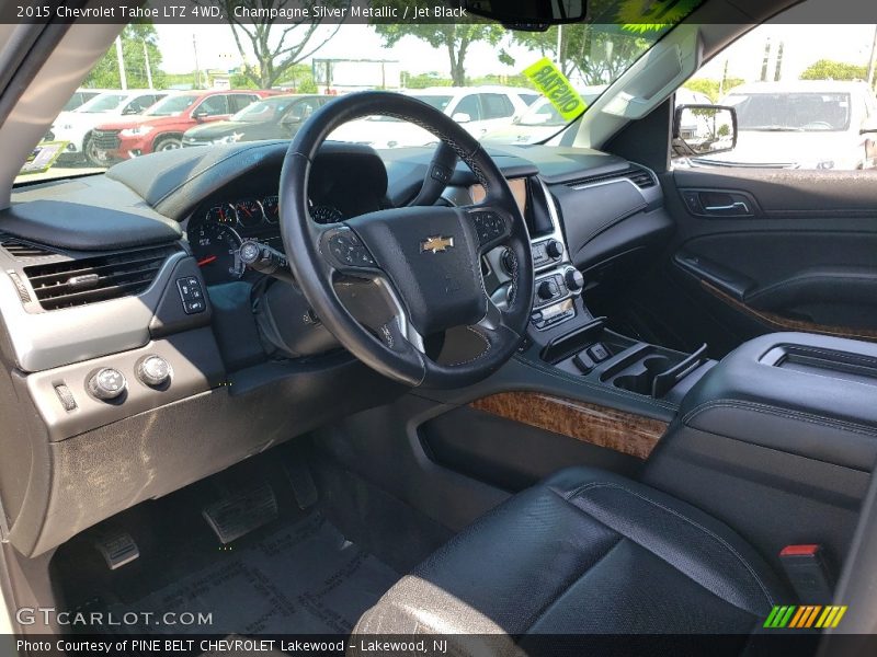 Champagne Silver Metallic / Jet Black 2015 Chevrolet Tahoe LTZ 4WD