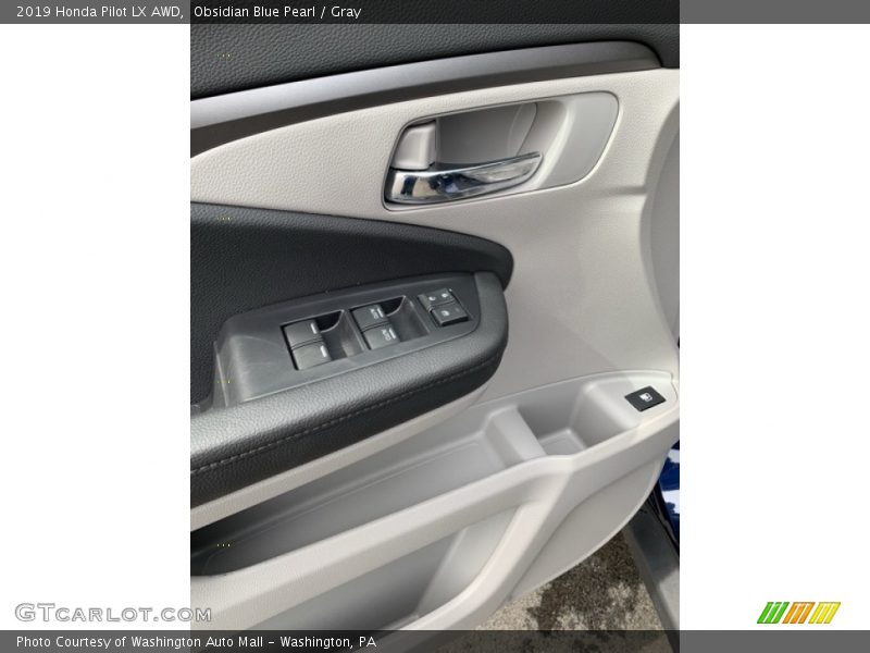 Obsidian Blue Pearl / Gray 2019 Honda Pilot LX AWD