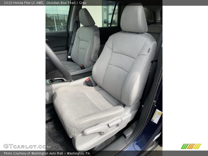 Obsidian Blue Pearl / Gray 2019 Honda Pilot LX AWD