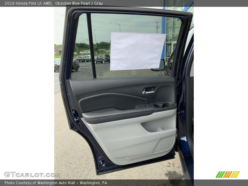 Obsidian Blue Pearl / Gray 2019 Honda Pilot LX AWD