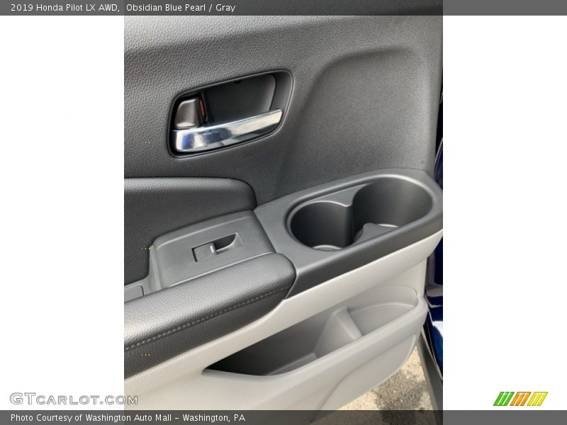 Obsidian Blue Pearl / Gray 2019 Honda Pilot LX AWD