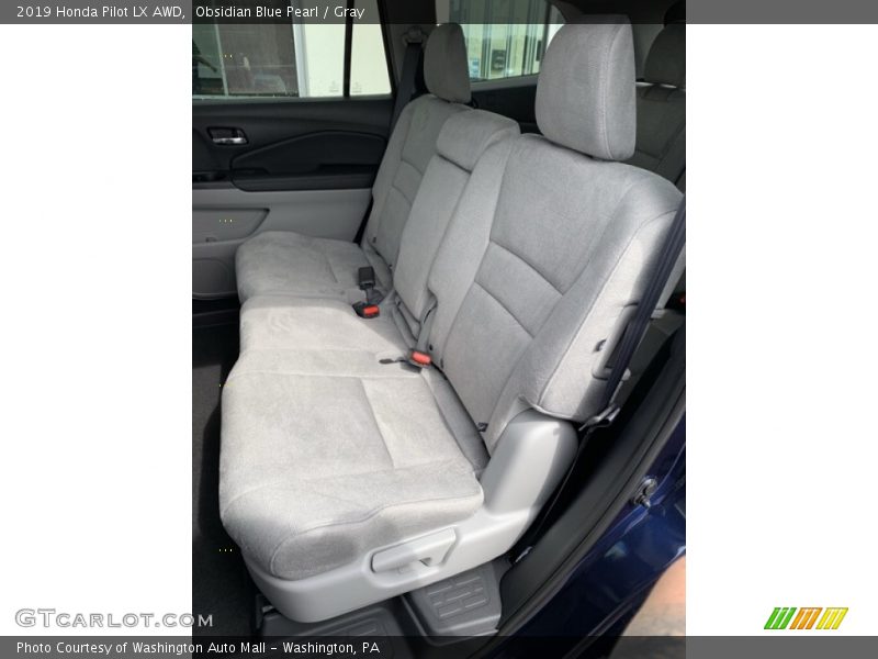 Obsidian Blue Pearl / Gray 2019 Honda Pilot LX AWD