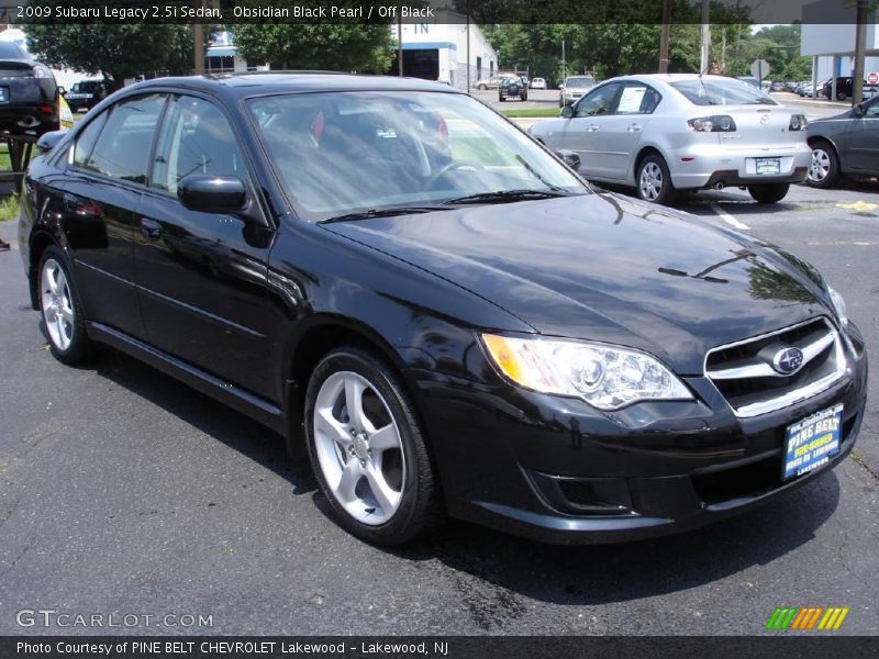Obsidian Black Pearl / Off Black 2009 Subaru Legacy 2.5i Sedan