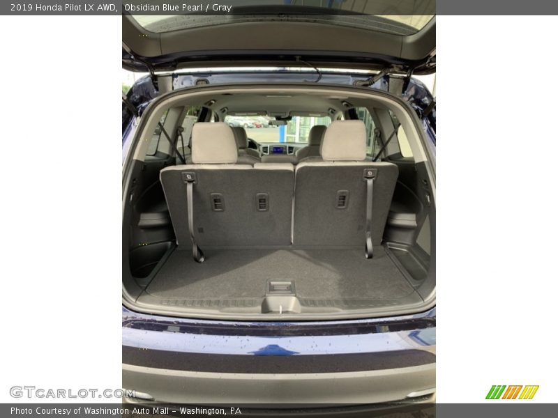 Obsidian Blue Pearl / Gray 2019 Honda Pilot LX AWD