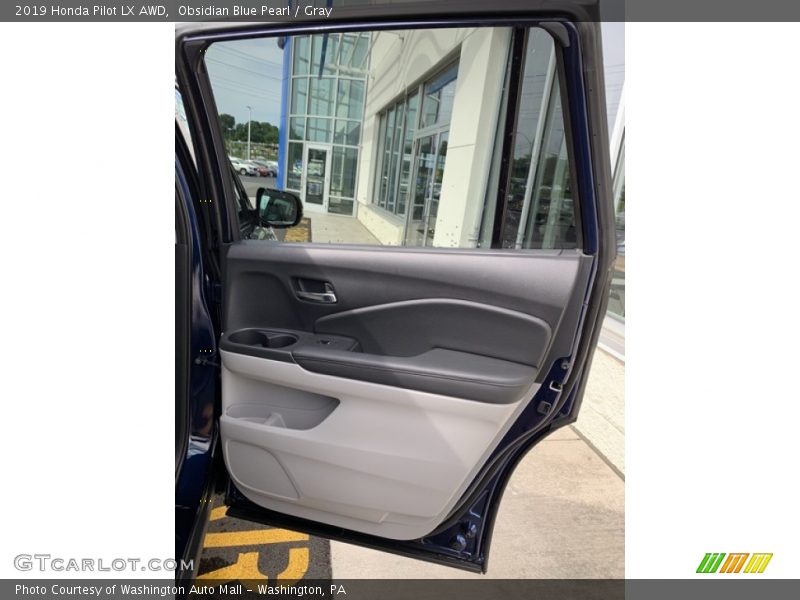 Obsidian Blue Pearl / Gray 2019 Honda Pilot LX AWD