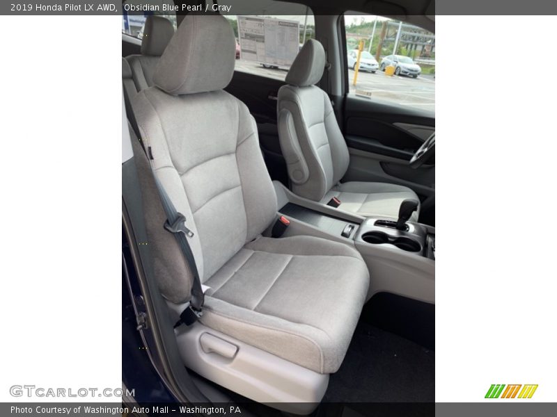 Obsidian Blue Pearl / Gray 2019 Honda Pilot LX AWD