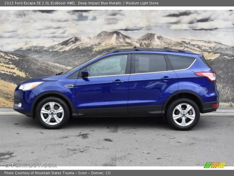 Deep Impact Blue Metallic / Medium Light Stone 2013 Ford Escape SE 2.0L EcoBoost 4WD