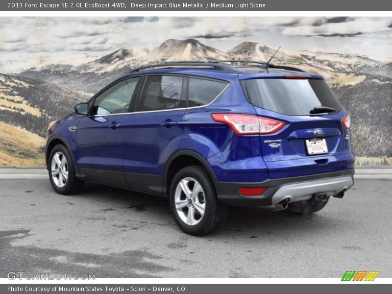 Deep Impact Blue Metallic / Medium Light Stone 2013 Ford Escape SE 2.0L EcoBoost 4WD