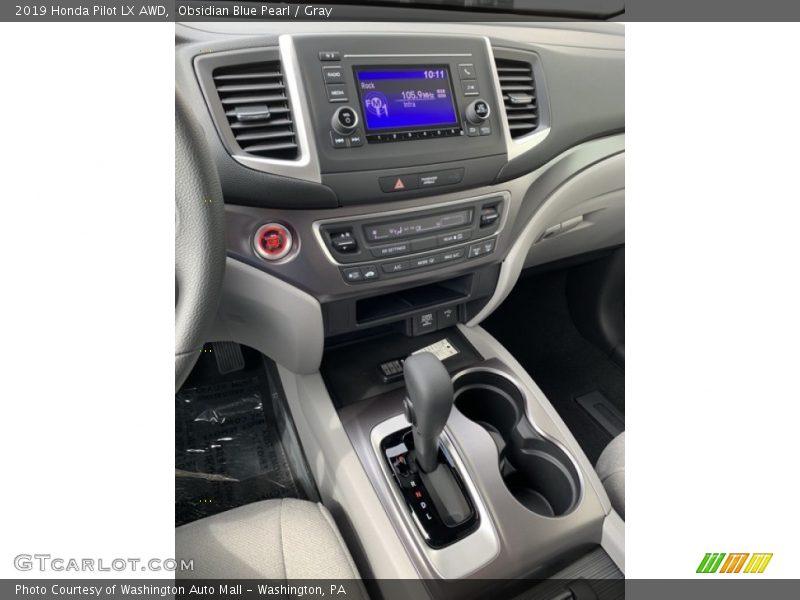 Obsidian Blue Pearl / Gray 2019 Honda Pilot LX AWD