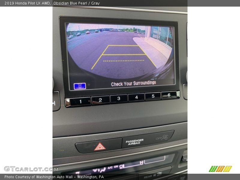 Obsidian Blue Pearl / Gray 2019 Honda Pilot LX AWD