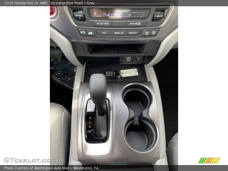 Obsidian Blue Pearl / Gray 2019 Honda Pilot LX AWD