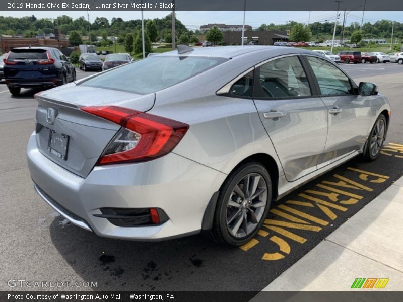 Lunar Silver Metallic / Black 2019 Honda Civic EX Sedan