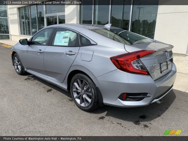 Lunar Silver Metallic / Black 2019 Honda Civic EX Sedan