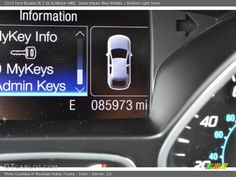 Deep Impact Blue Metallic / Medium Light Stone 2013 Ford Escape SE 2.0L EcoBoost 4WD