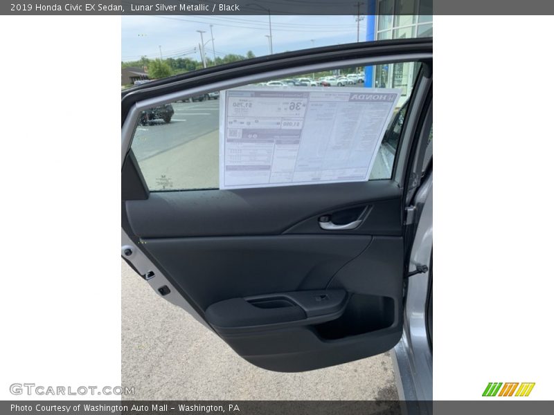 Lunar Silver Metallic / Black 2019 Honda Civic EX Sedan