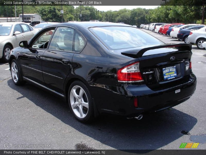 Obsidian Black Pearl / Off Black 2009 Subaru Legacy 2.5i Sedan