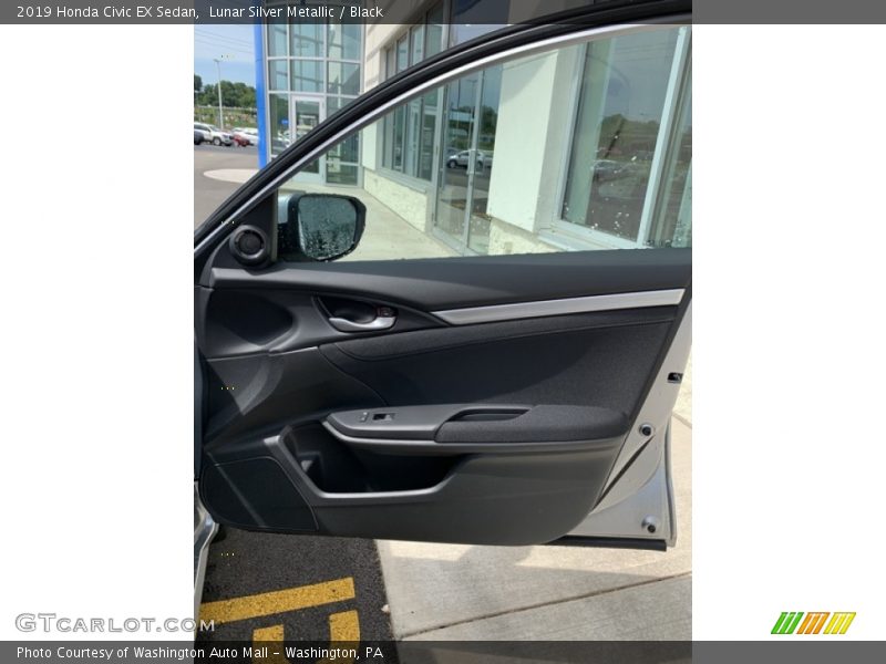 Lunar Silver Metallic / Black 2019 Honda Civic EX Sedan